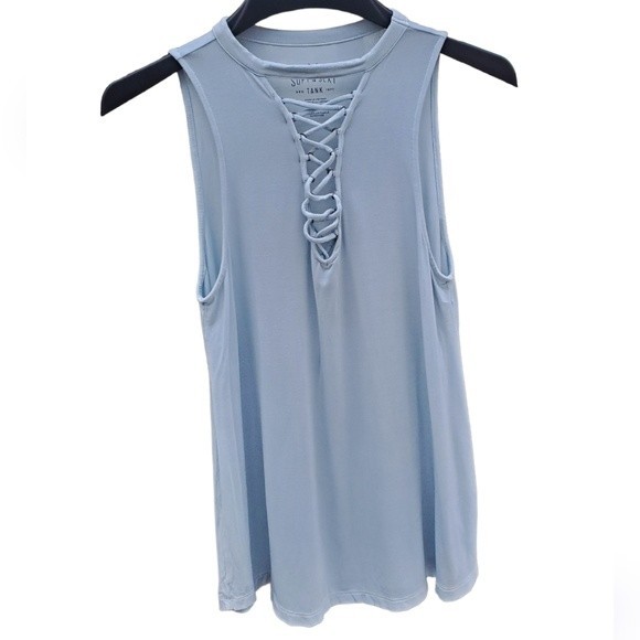 Light Blue Soft and Sexy American Eagle Tank Top - Picture 5 of 11